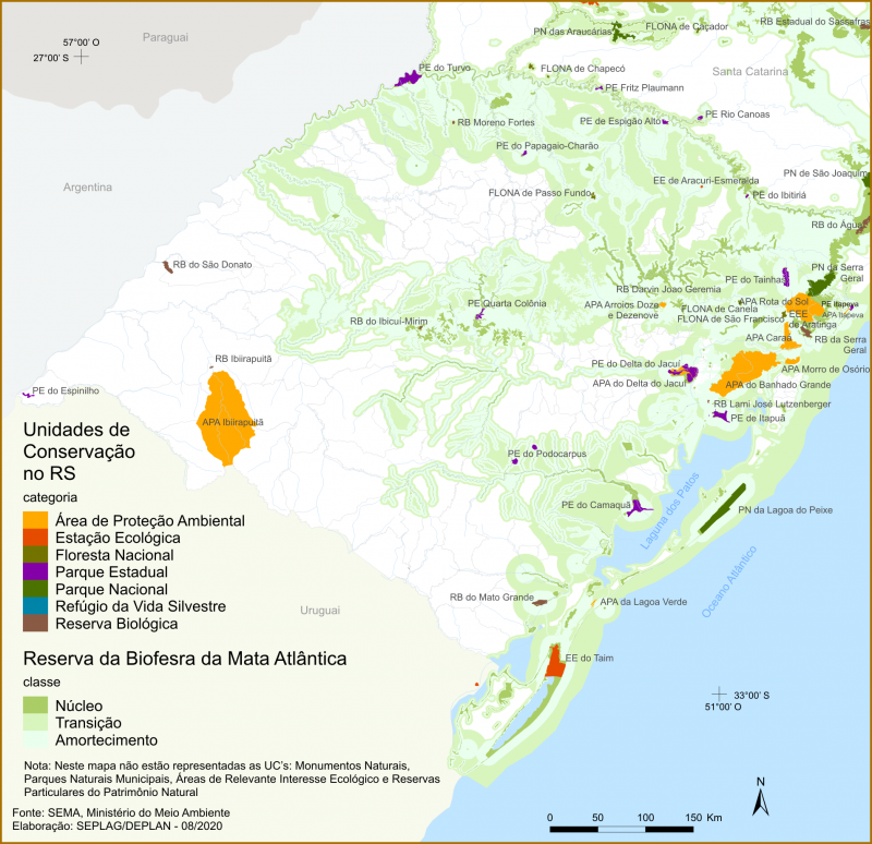map 2020 unidades conservacao rs