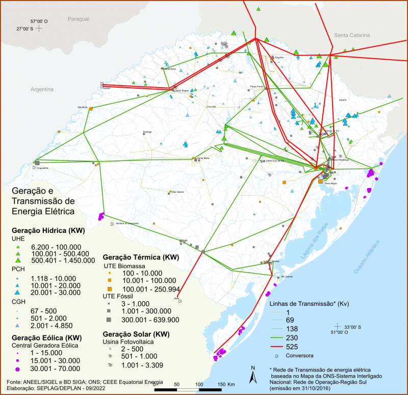 Mapa De Linhas De Transmissao De Alta Tensao